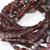 Superb Red Rhodolite Garnet 3D Cube Box Briolette Beads Strand Beautiful Strand found nowhere else :D The length of Rondelles is 8 Inches and Size 4mm approx. 